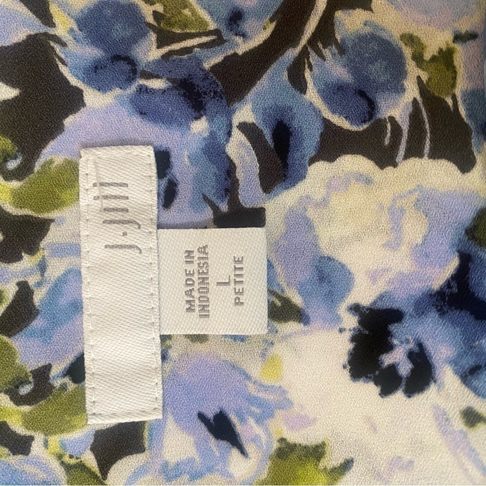 J. Jill Women’s Granite Floral Bloom Accordion Pleated Spring Dress L‎ Petite - Picture 5 of 7